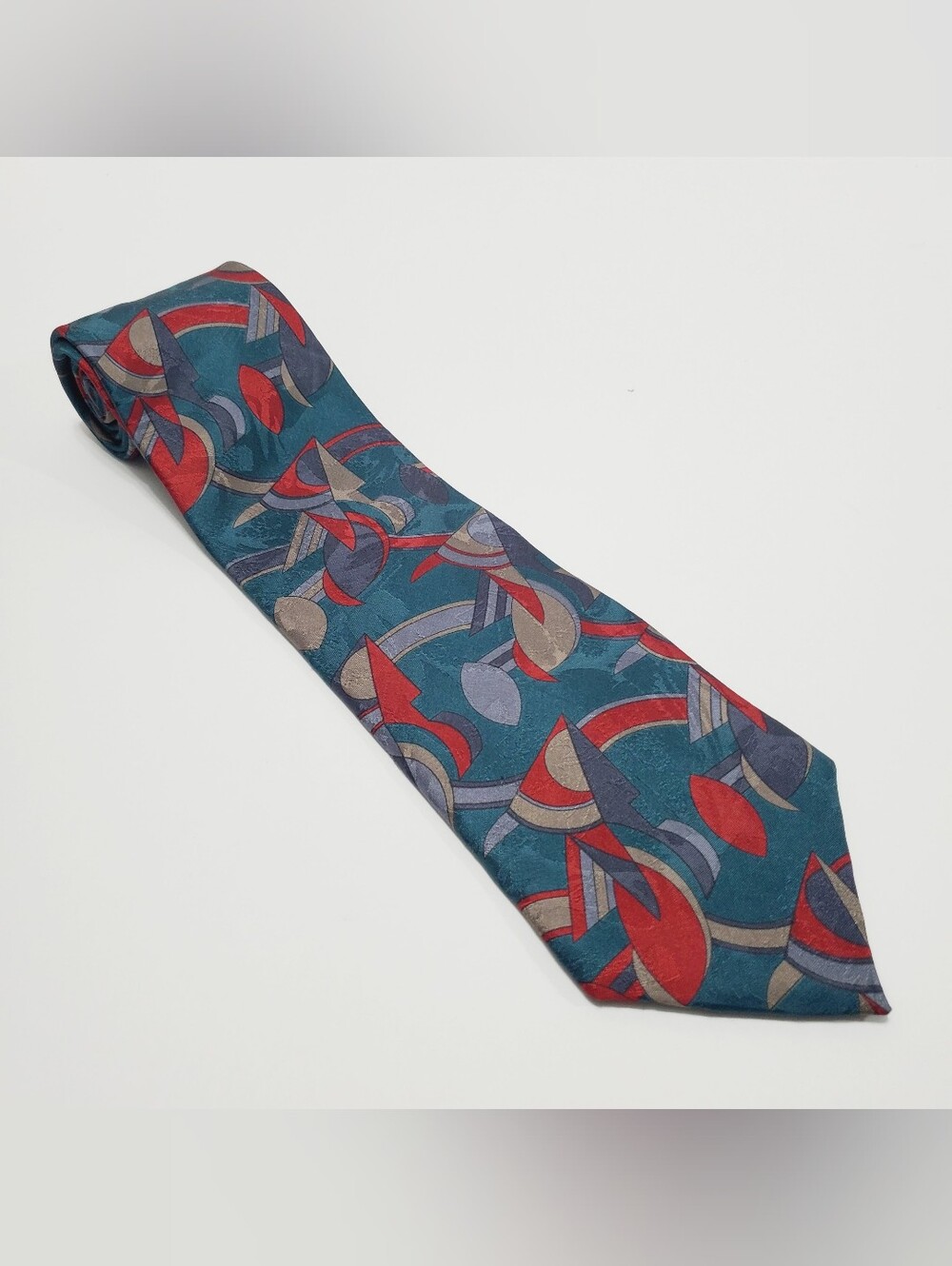 Accents Men's Neck Tie Multicolor Abstract Pattern 58x4"